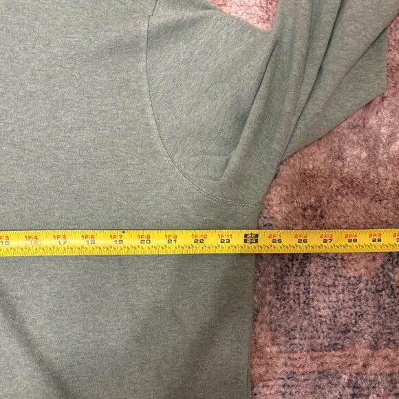 L.L. Bean Women's Plus L/S Interlock Turtleneck Tee Shirt Top 2X Heather Green - Picture 7 of 9